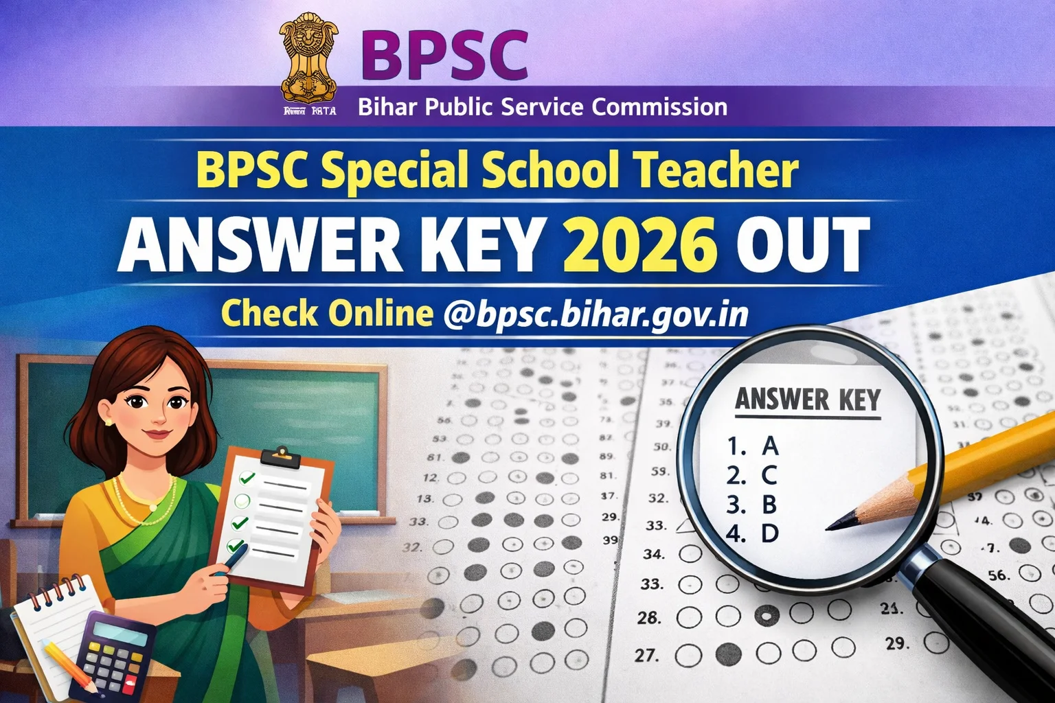 BPSC Special School Teacher Answer Key 2026