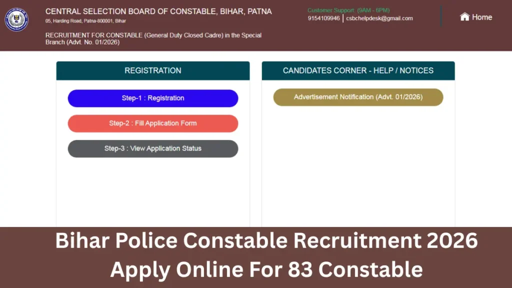 Bihar Police Constable Recruitment 2026