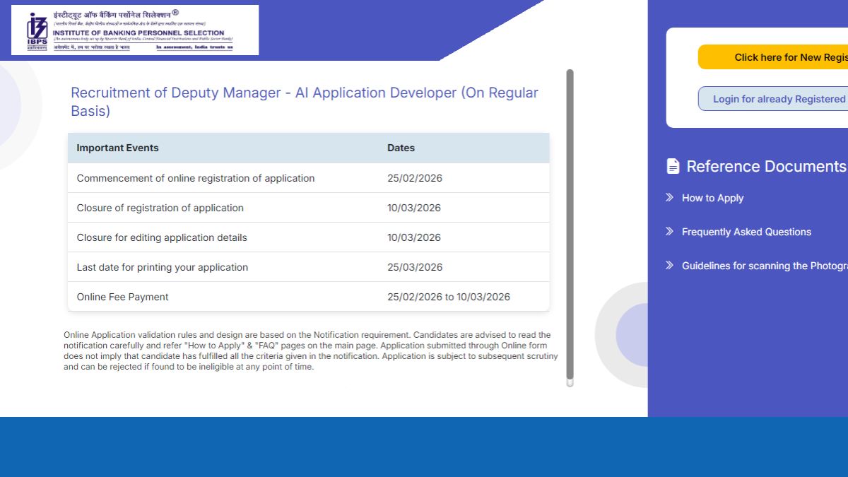 IBPS Deputy Manager Recruitment 2026
