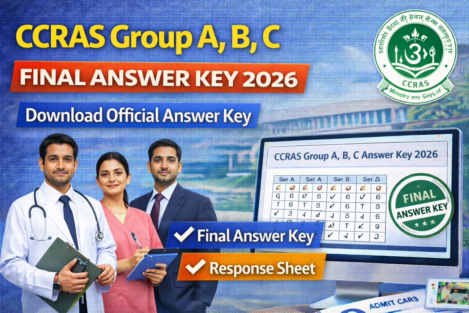 CCRAS Group A B C Final Answer Key 2026 Out