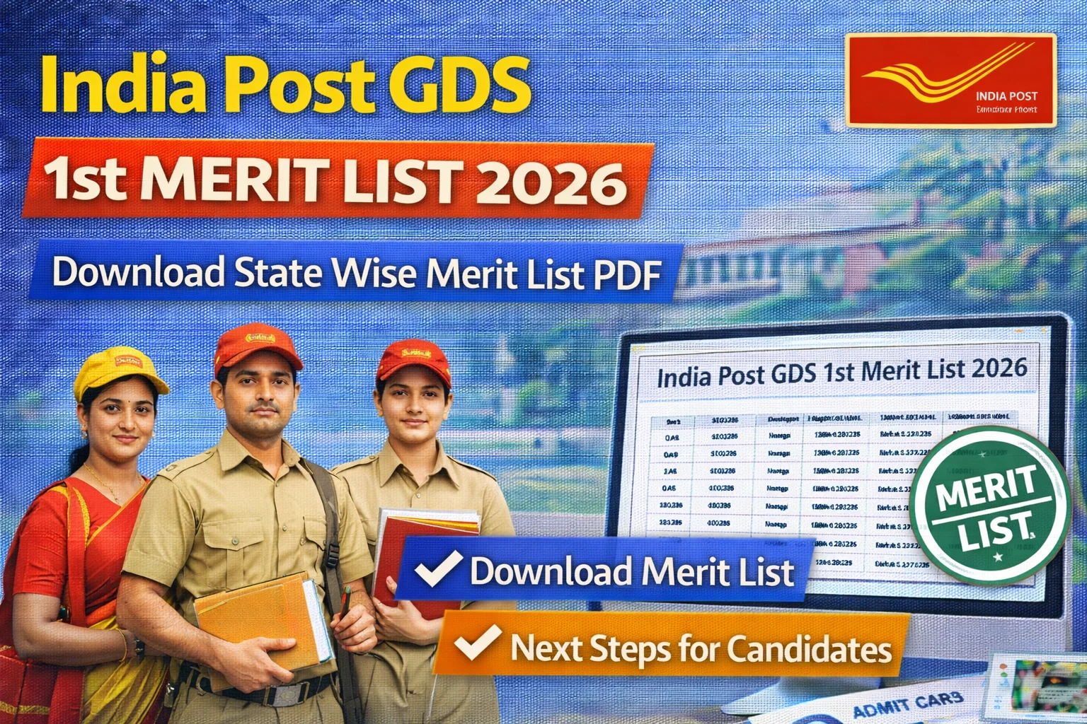 India Post GDS 1st Merit List 2026