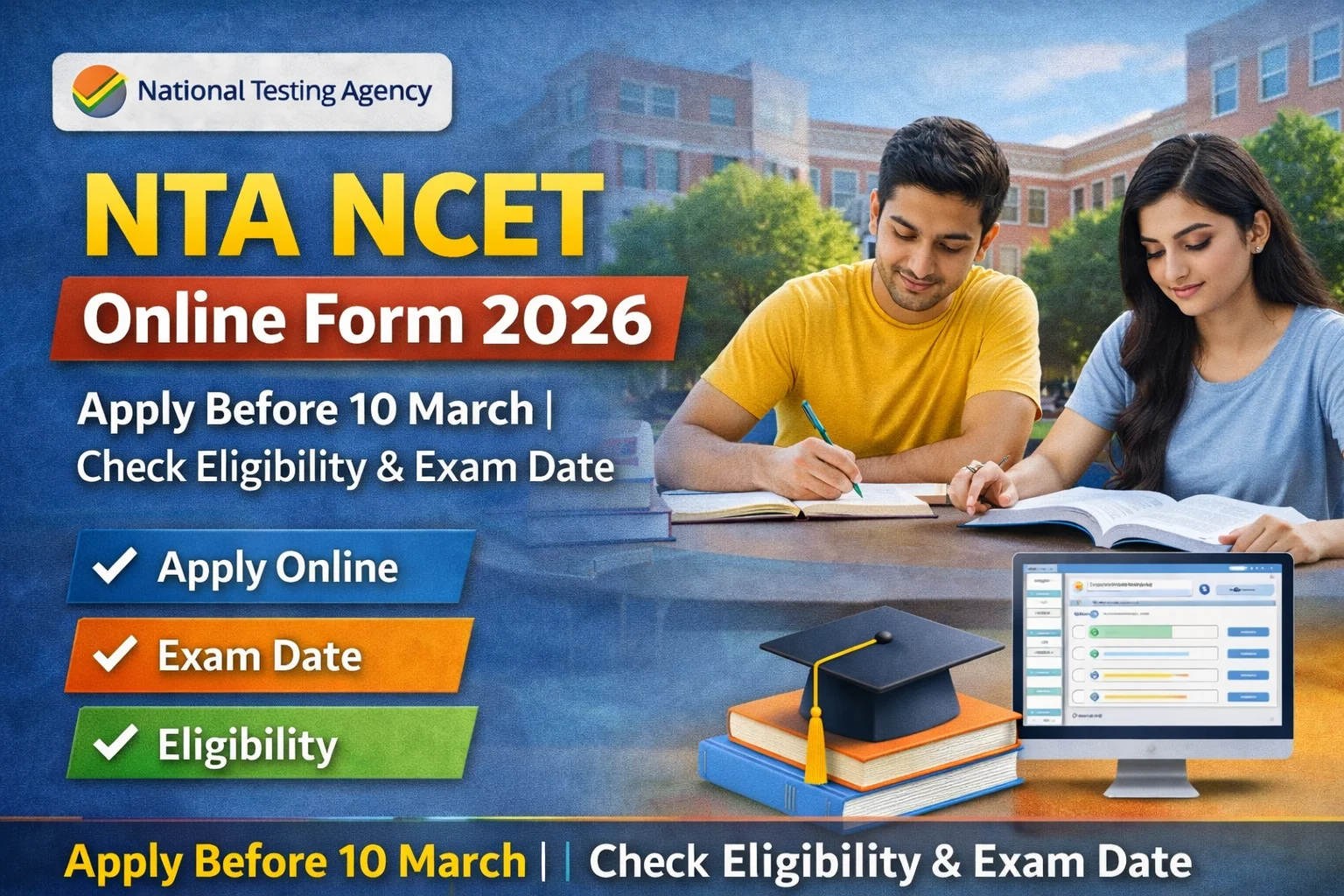 NTA NCET Online Form 2026