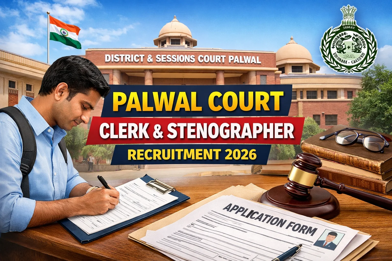 Palwal Court Clerk and Stenographer Posts Recruitment 2026