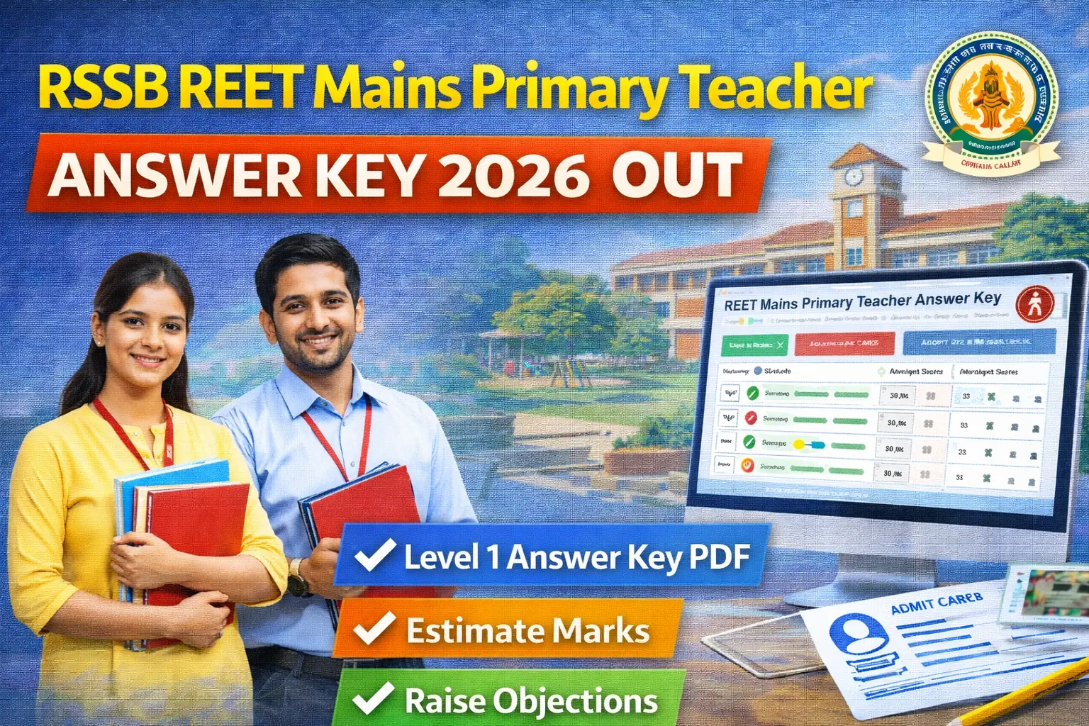 RSSB REET Mains Primary Teacher Answer Key 2026