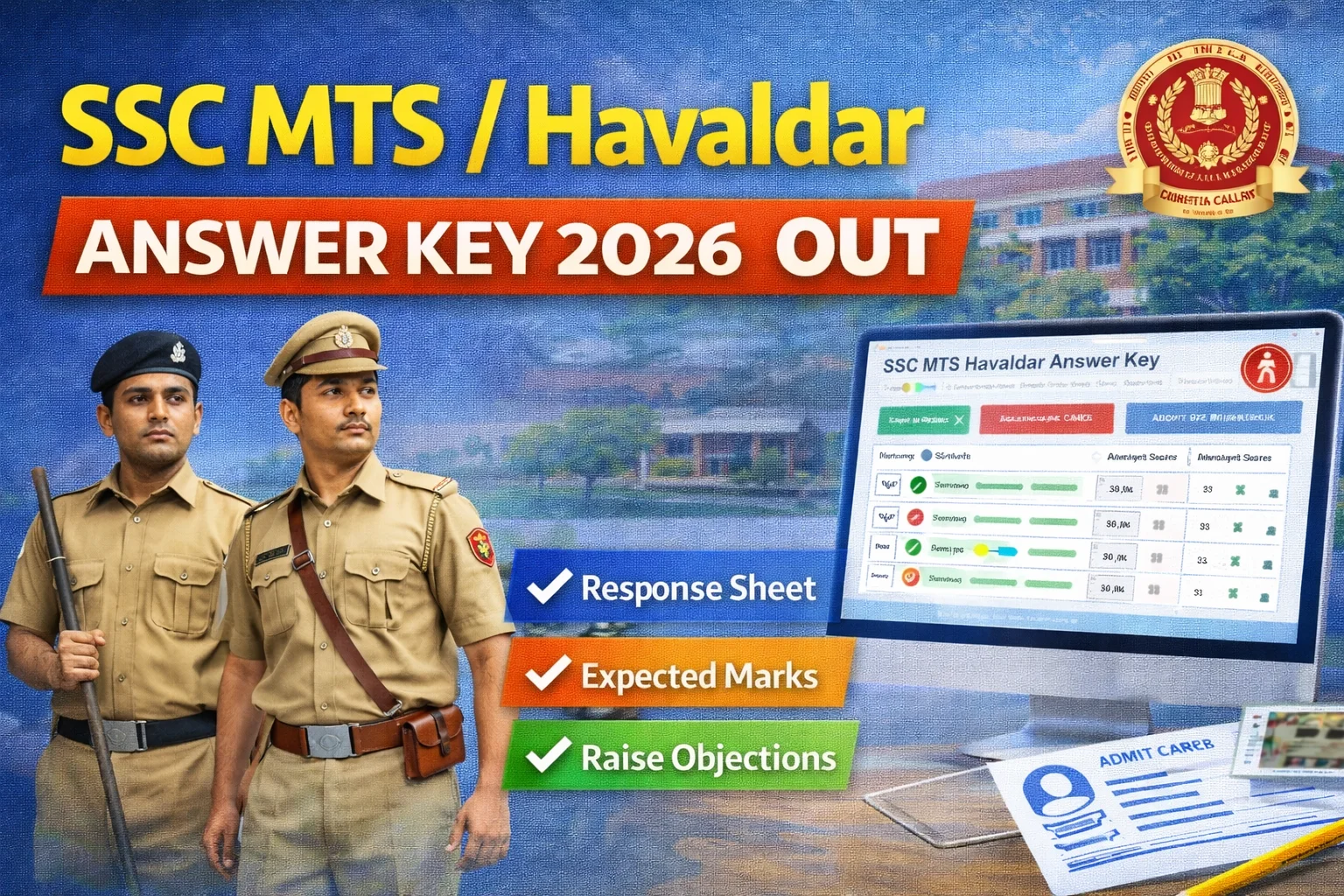 SSC MTS Havaldar Answer Key 2026
