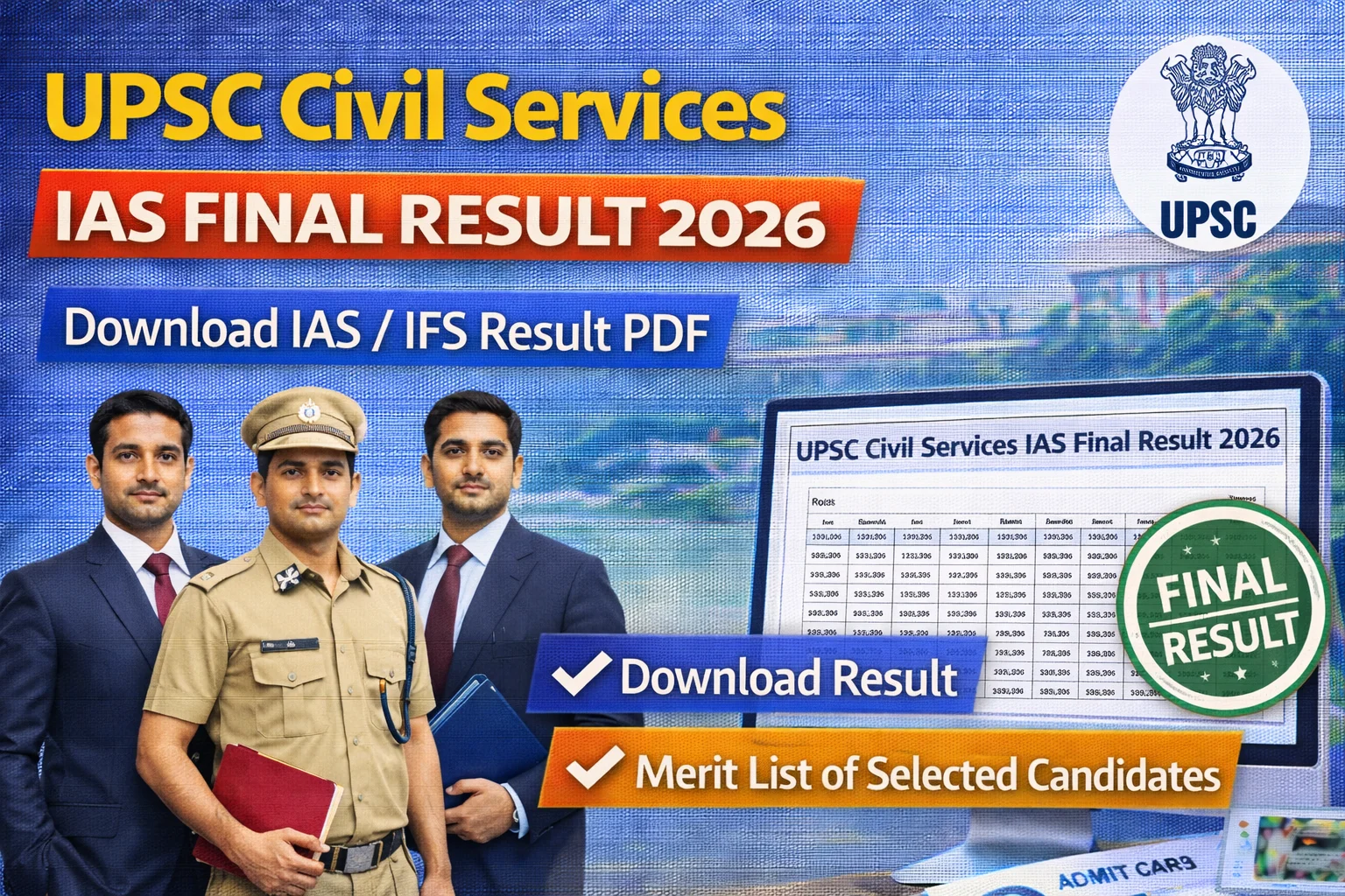 UPSC CSE 2025 Final Result Declared