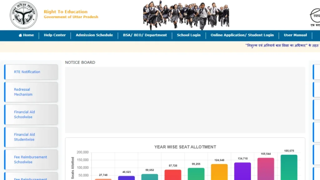 Visit UP RTE Official Website